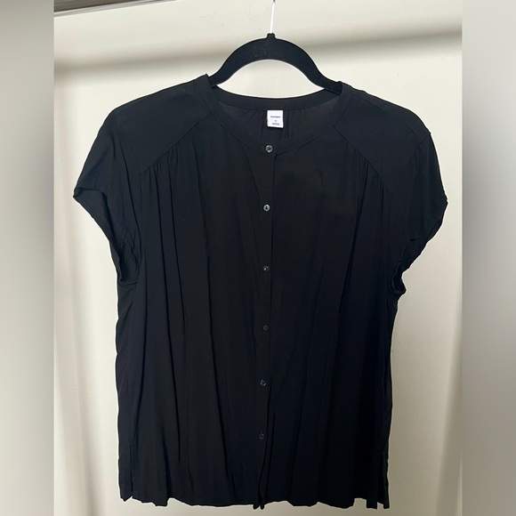 Old Navy Button Down Blouse | Size M | Black - Picture 1 of 4